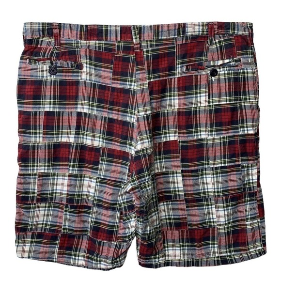 Boston Traders Madras Plaid Patchwork Shorts Mens 42 India 100% Cotton VTG 90s - Picture 6 of 7